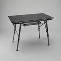 Table de jardin pliante réglable en aluminium anthracite 90 × 60 × 45–70 cm
