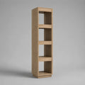 Bibliothèque colonne en panneaux de particules mélaminés, 4 niches, chêne naturel, 180 × 40 × 30 cm
